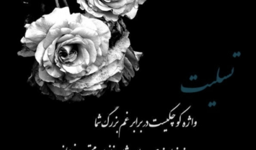 پیام تسلیت سرپرست پژوهشگاه بمناسبت درگذشت پدر محترم جناب آقای شهرام طریقت