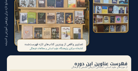 عنوان کتاب‌های فهرست‌شده کتابخانه مرکزی پژوهشگاه علوم انسانی و مطالعات فرهنگی (شهریورماه 1405)
