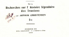 امضای مینوی بر مجموعه Archives D'Etudes Orientales