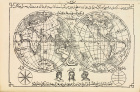 Folio for introducing map of the world with a population of four hundred thousand people, Malek National Library and Museum Institute