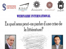 International webinar on the potential dimensions of the literary crisis