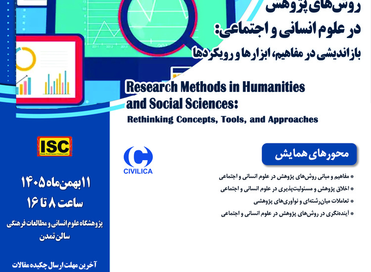 فراخوان مقاله دومین همایش ملی «روش‌های پژوهش در علوم انسانی و اجتماعی؛ بازاندیشی در مفاهیم، ابزارها و رویکردها»