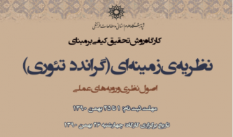 فراخوان برگزاری کارگاه روش تحقیق کیفی (بر مبنای نظریه زمینه‏ ای)