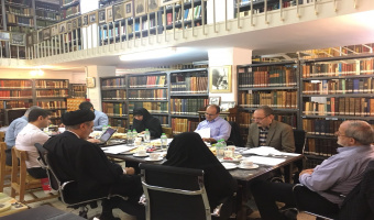 جلسه هیأت رئیسه پژوهشگاه در کتابخانه مینوی برگزار شد