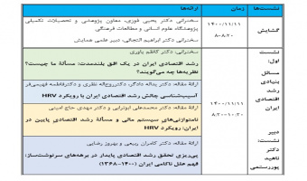 گزارش اولین نشست همایش «بازشناسی چالشهای رشد اقتصادی در ایران؛ تبیین موانع تولید و بهسازی راهبردها و سیاستها»