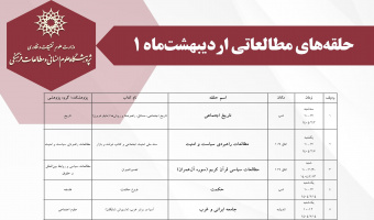 برنامه حلقههای مطالعاتی اردیبهشتماه پژوهشگاه علوم انسانی و مطالعات فرهنگی اعلام شد